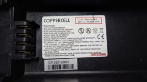 E-bike lithium-ion battery pack label showing 48V 13.4Ah (643.2Wh)
